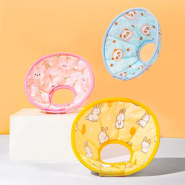 Cómodo collar cono de gato antilamer dibujos animados conejo mascota gato perro