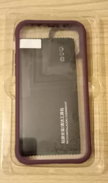 BAUHOO IPHONE 12/ 12 PRO SLIM FIT COMPLETE CASE, PURPLE 360° Clear Case