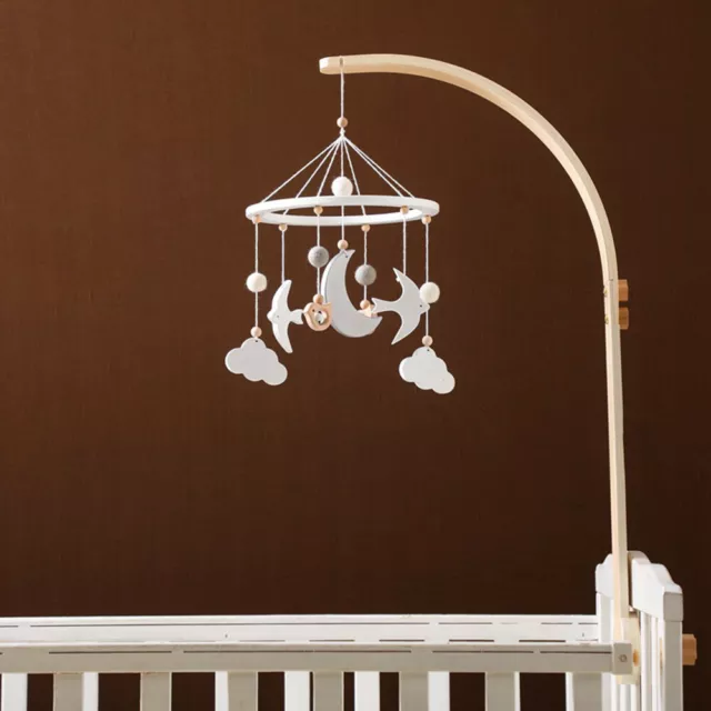 Baby Crib Mobile Bracket Set Infant Bend Hanging Bed Cot Bell Holder Mobiles Toy