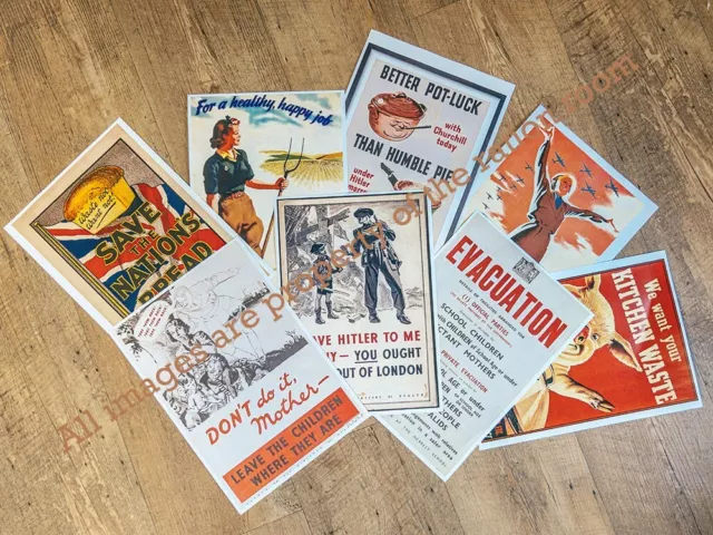 1940's WW2- wartime-Historical Poster Set Great for re enactment schools-project