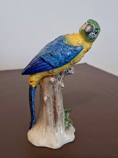 SITZENDORF PORCELAIN PARROT FIGURE 14cm