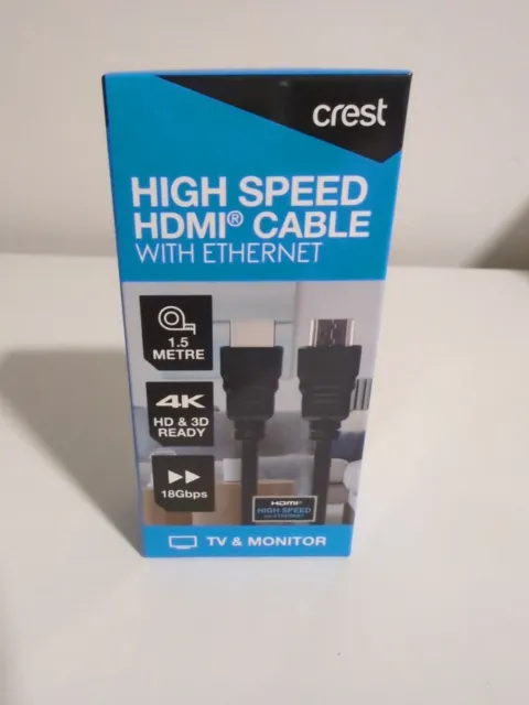 Crest High Speed HDMI Cable With Ethernet 1.5 M