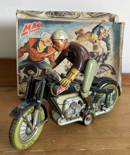 Motos Jouets, Moto Mécanique, Jouet Rétro Décoratif en Métal, Moto à Remonter, Jouet pour Enfants et Adultes, Collection