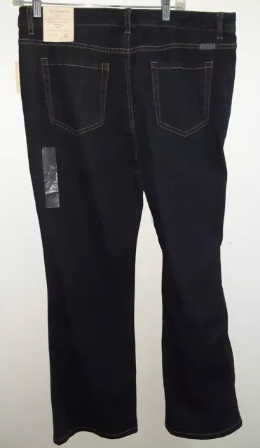 WOMENS Liz Claiborne Flared Leg Stretch Bootcut Black Jeans Sz 16 NEW