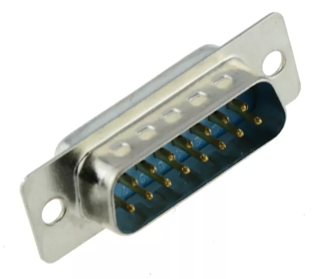 15-Way D Sub Connector Male Plug Connector Solder Lug
