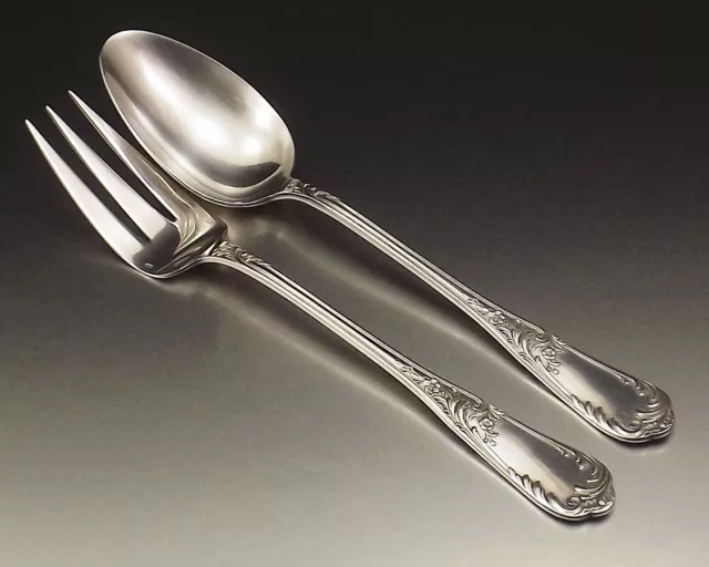 RAVINET D'ENFERT MODELE LOUIS XV COUVERT DE SERVICE EN METAL ARGENTE Ca1970