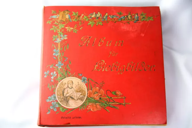 470 Karten! Liebig-Bilder-Album um 1900, Original-Jugendstil-Sammelbilderalbum