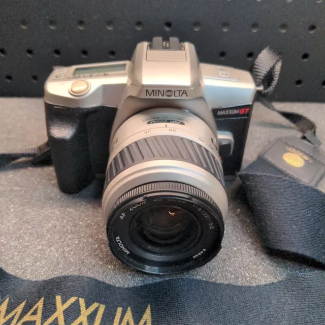 Minolta MAXXUM GT 35MM SLR Film CAMERA + AF ZOOM LENS Minolta  TESTED WORKING!