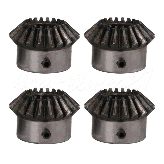 4Pcs Metal Bevel Driver Gear Wheel 2 Modulus 20 T 0.55" Hole Dia for DIY