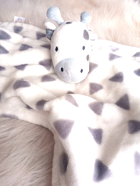 EARLY DAYS PRIMARK White Grey Triangles Giraffe Baby Blanket Comforter Soft Toy 11.99 PicClick UK