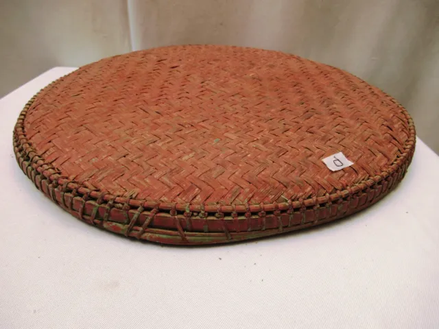 Antique Burmese Basketry Sieve For Rice And Sesame for Kitchen Burma painted " 2 6