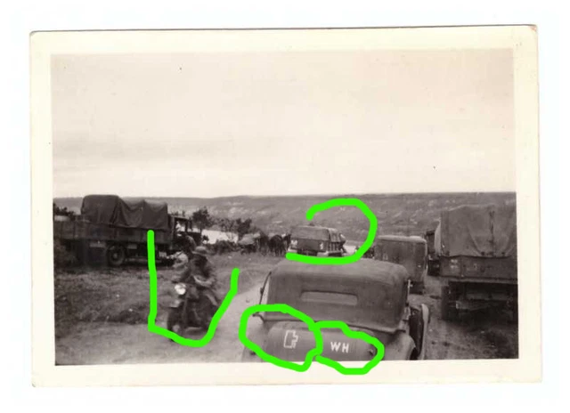 Foto Kradmelder mit PKW und LKW Kennung, Vormarsch Russland