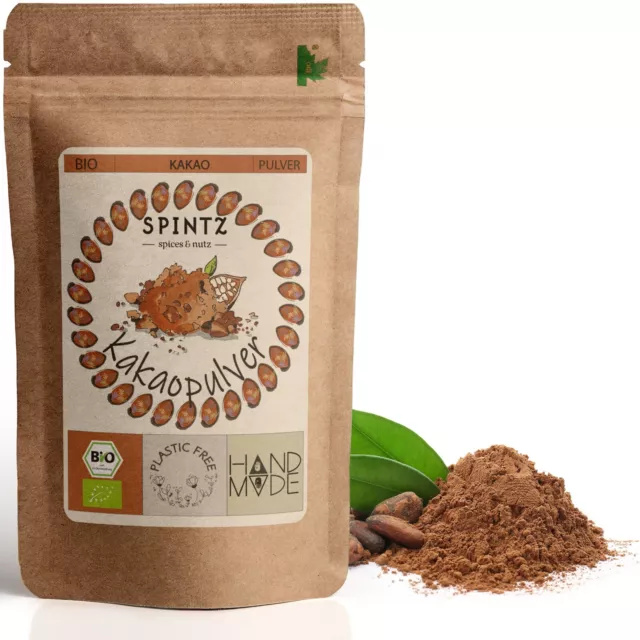 SPINTZ | 250g Bio Kakao Pulver Criollo stark entölt  10-12%  | Rohkost Qualität