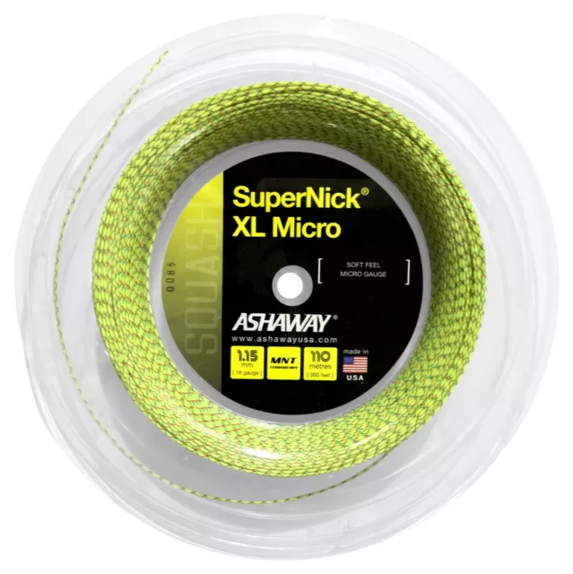 Ashaway SuperNick (Super Nick) XL Micro Squash String 110m Reel