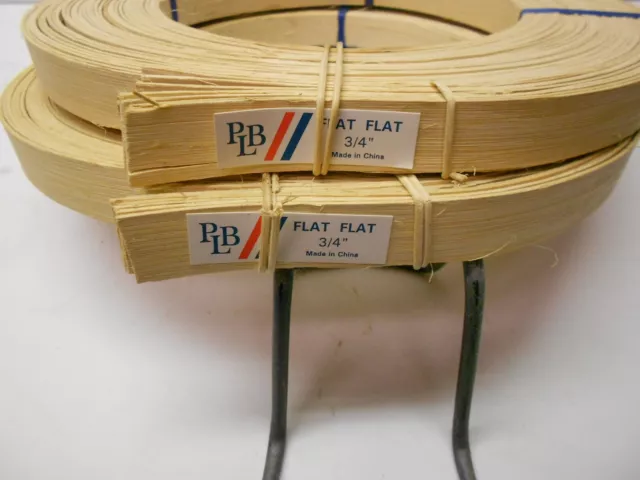 2 rollos de 3/4" cesta de caña plana caña de tejido, por bobina PLB - 1 libra cada uno