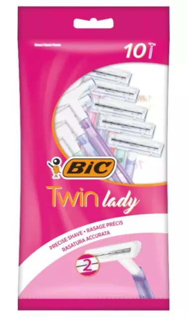 BIC Twin Blade Lady’s RAZORS - (10 PACK) Disposable - FREE NEXT DAY DELIVERY✅📦