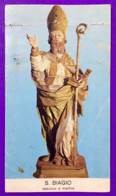 Santino Holy Card, San Biagio -Rif. 7572