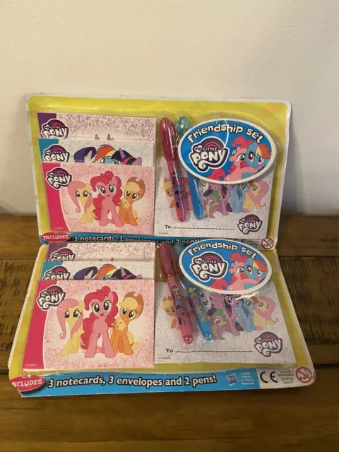 2 X MY LITTLE PONY STATIONERY SET Girls Notebook Pens Envelopes