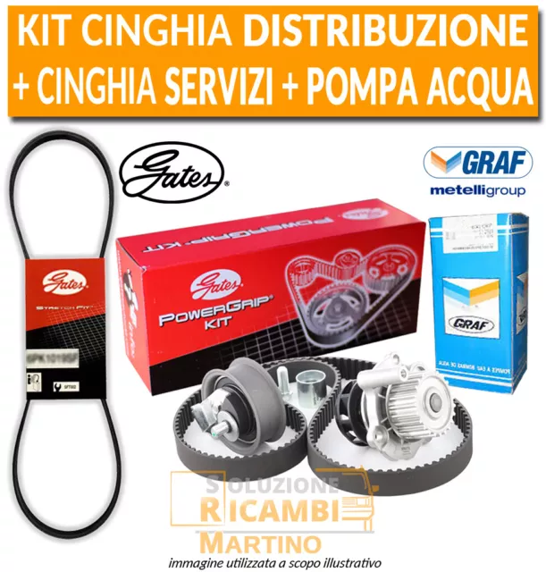 Kit Cinghia Distribuzione + Pompa Acqua + Servizi FIAT PANDA 1.2 44 KW 60CV