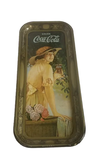 Vintage Collectable  Coca-Cola  Soda Rectangle Serving Tray Home Decor Sign