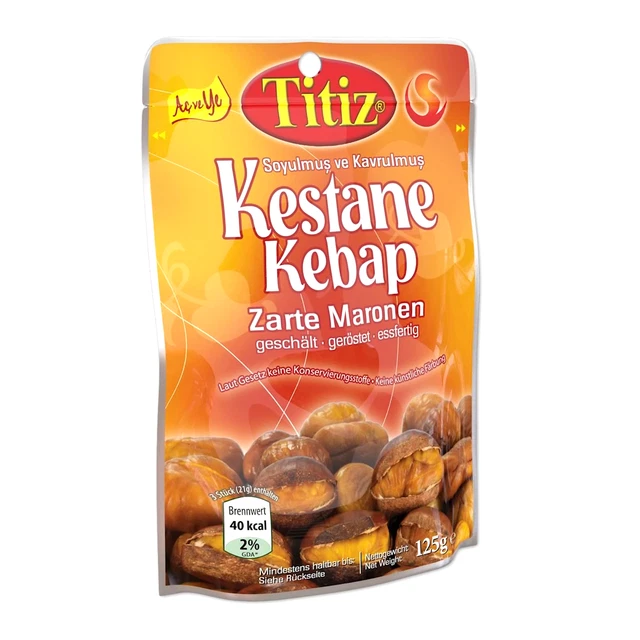 TITIZ marroni 125 g cestane kebap castagne pelate tostate dalla Turchia