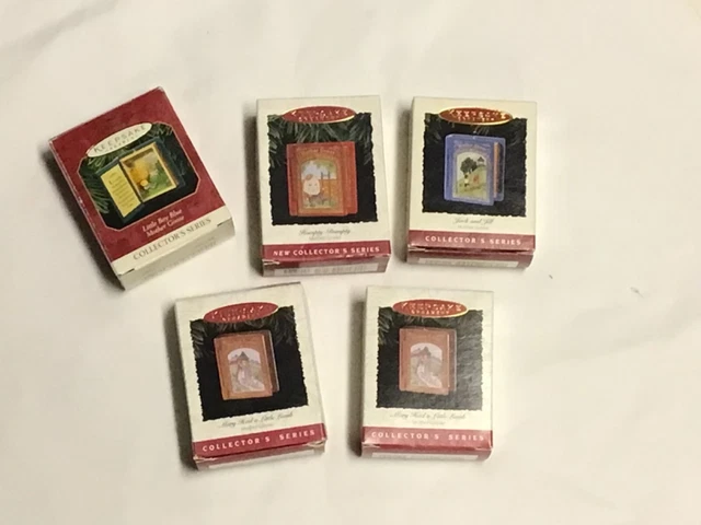 Hallmark Ornament Mother Goose Book Series Jack Jill Mary Lamb Blue Humpty