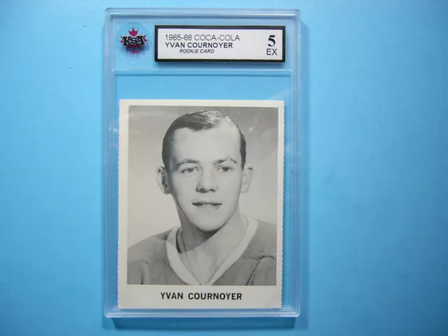 1965/66 Coca-Cola Hockey Card Yvan Cournoyer Rookie Rc Ksa 5 Ex Sharp Coca Cola