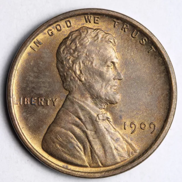 1909 VDB Lincoln Wheat Cent Penny CHOICE BU *UNCIRCULATED* MS E114 YCM