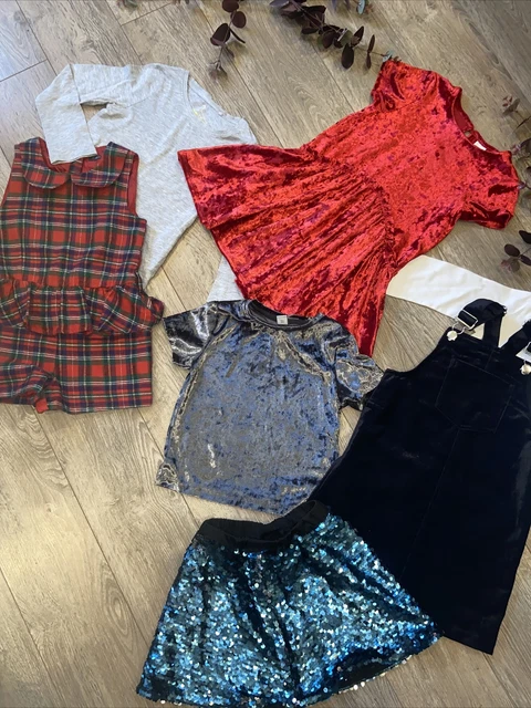 MOLTO TU NUTMEG ragazze autunno inverno abbigliamento pacchetto abito paillettes tartan 5-6