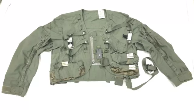 *Rare* Original RAF Sage Green Fast Jet Pilots Flight Vest Waistcoat #4473  