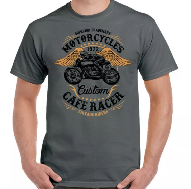 T-shirt Cafe Racer uomo biker moto appassionato moto top personalizzato