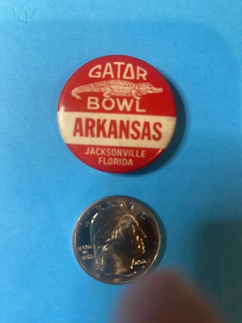 1960 Gator Bowl Jacksonville Fl Arkansas Pinback Button (Missing Pin)