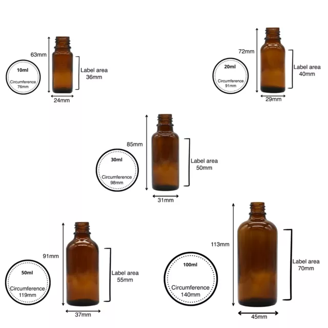 Bernstein Glas Sprühflasche ätherisches Öl Zerstäuber Nebel Sprühbehälter UK LAGER 2