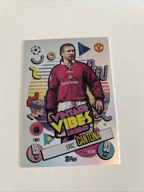 Carte Eric Cantona Manchester United - Topps Match Attax 2024/25 - Vintage Vibes
