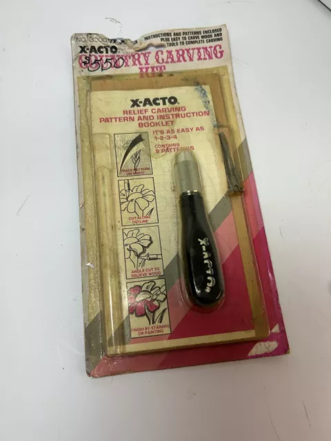 Vintage X-Acto Craft Carving Tool Set in Original Wood Box - Not Complete