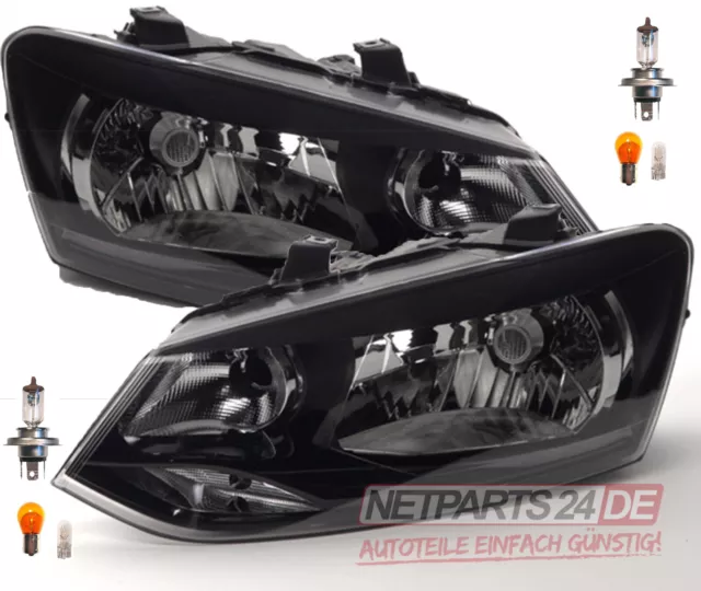 Scheinwerfer Set Halogen HSW passend für VW Polo 6R L R Leuchtmittel LWR 2009-