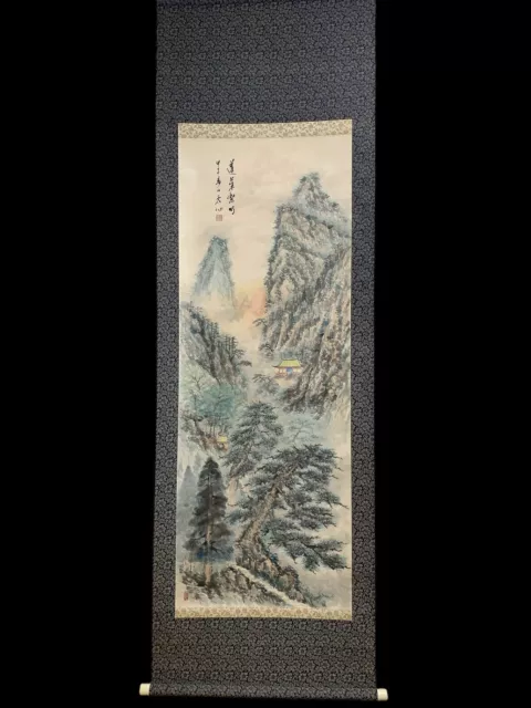 HANGING SCROLL JAPANESE ART Painting calligraphy Hand Paint kakejiku #334