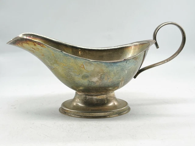 Vintage Silver Plate Plated Fancy Gravy Sauce Boat Jug Manco