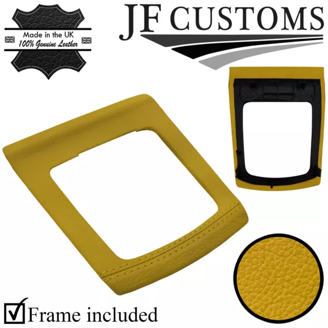 Yellow Italian Leather Gear Surround+ Frame For Ford Focus Mk2 05-11