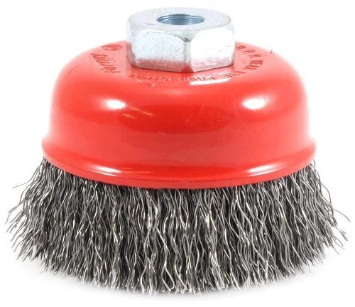 72780 23/4inch By M10 X 1.25 Crimped Cup Brush .014 Carbon Steel