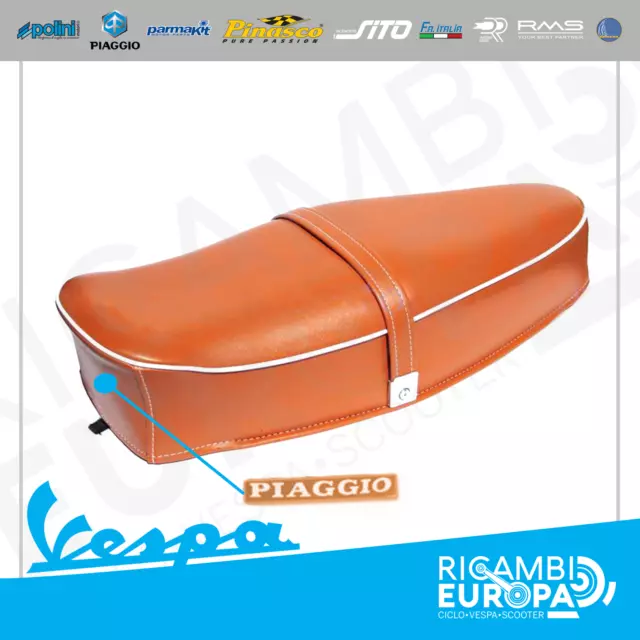 Selle Marron Longue Piaggio Vespa 125 Printemps, 90, 50S, 50 Special, ET3