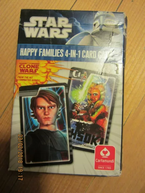 Star Wars Quartett Kartenspiel Kinder Happy Families 4-in-1-Card Game Cartamundi