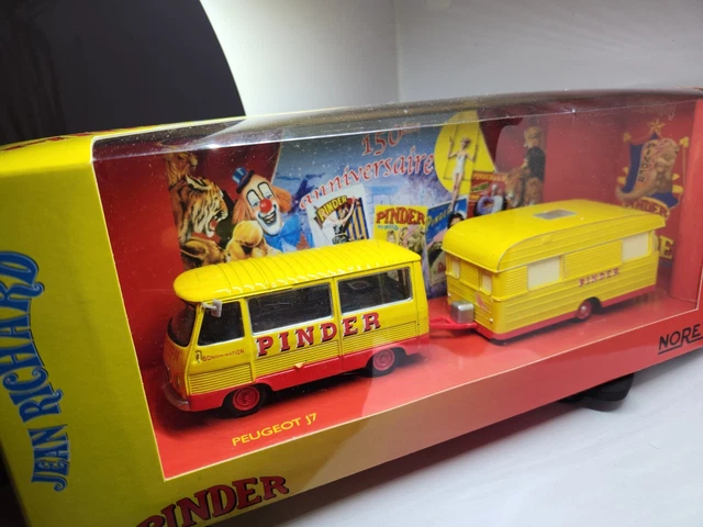 Miniature Norev 1:43 Peugeot J7 + Caravane Cirque Pinder, Collection