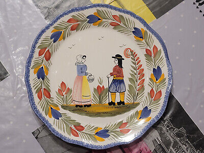 ASSIETTE BRETON FUMANT LA PIPE VB NORMANDIE Verlingue Bollore QUIMPER 