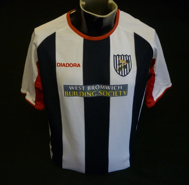 West Bromwich Albion Football Shirt 2003 / 2004 Home Diadora Wba Women's Size Xl