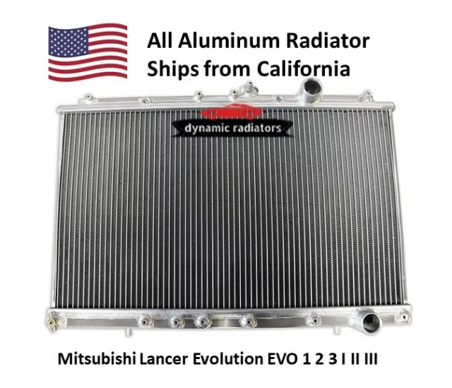 Clearance All Aluminum Radiator Mitsubishi Lancer Evolution EVO 1 2 3(MT)