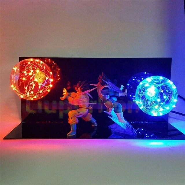 ANIME DRAGON BALL Z Goku Vegeta Power Up LED Light Lamp Figure Model