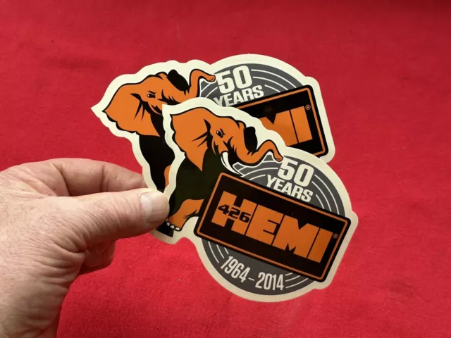 Pair (2) 426 Hemi 50 Years 1964 - 2014 Racing Decals Stickers New And Unused!