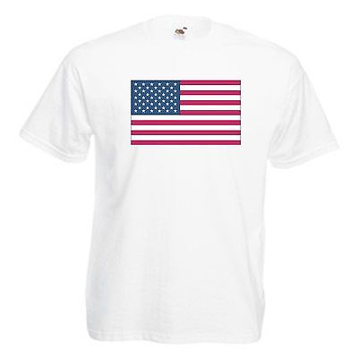 American Usa Flag Emblem T-Shirt All Sizes & Colours