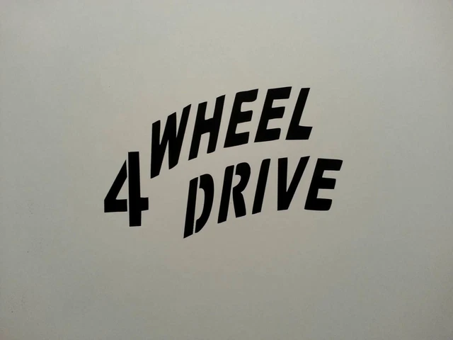 4 WHEEL DRIVE Decal For Willys Jeep Cj Yj Tj Army Ford Chevy 